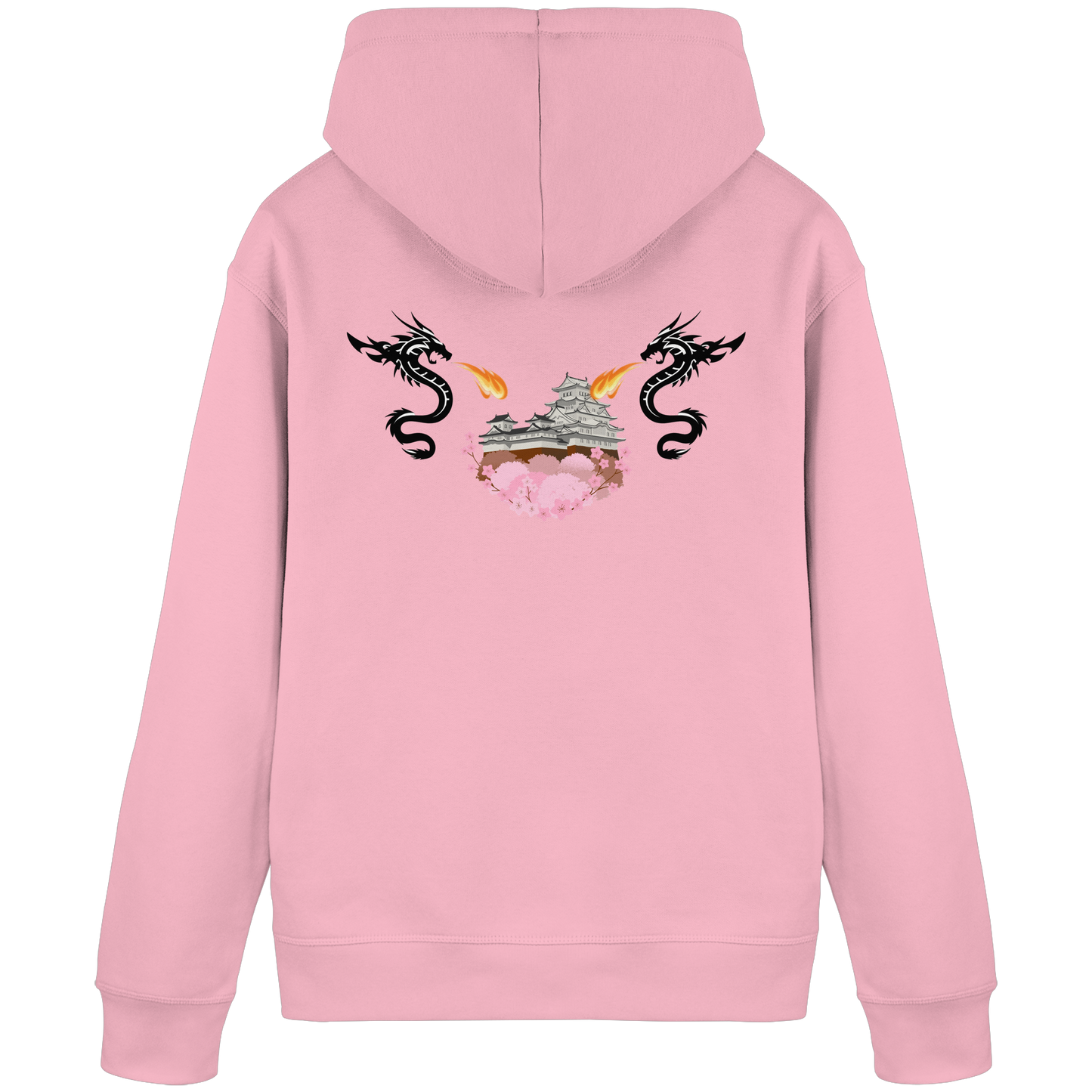 Cotton Pinker Drachenatem Hoodie