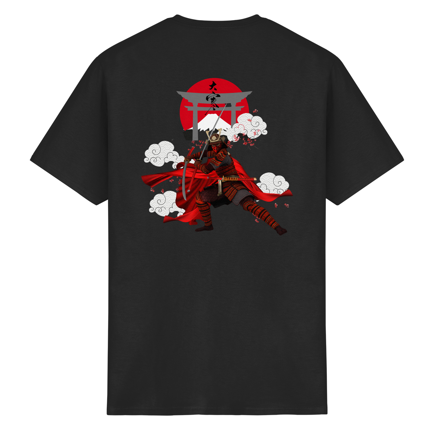 Schwarzes Samurai Japan T-Shirt