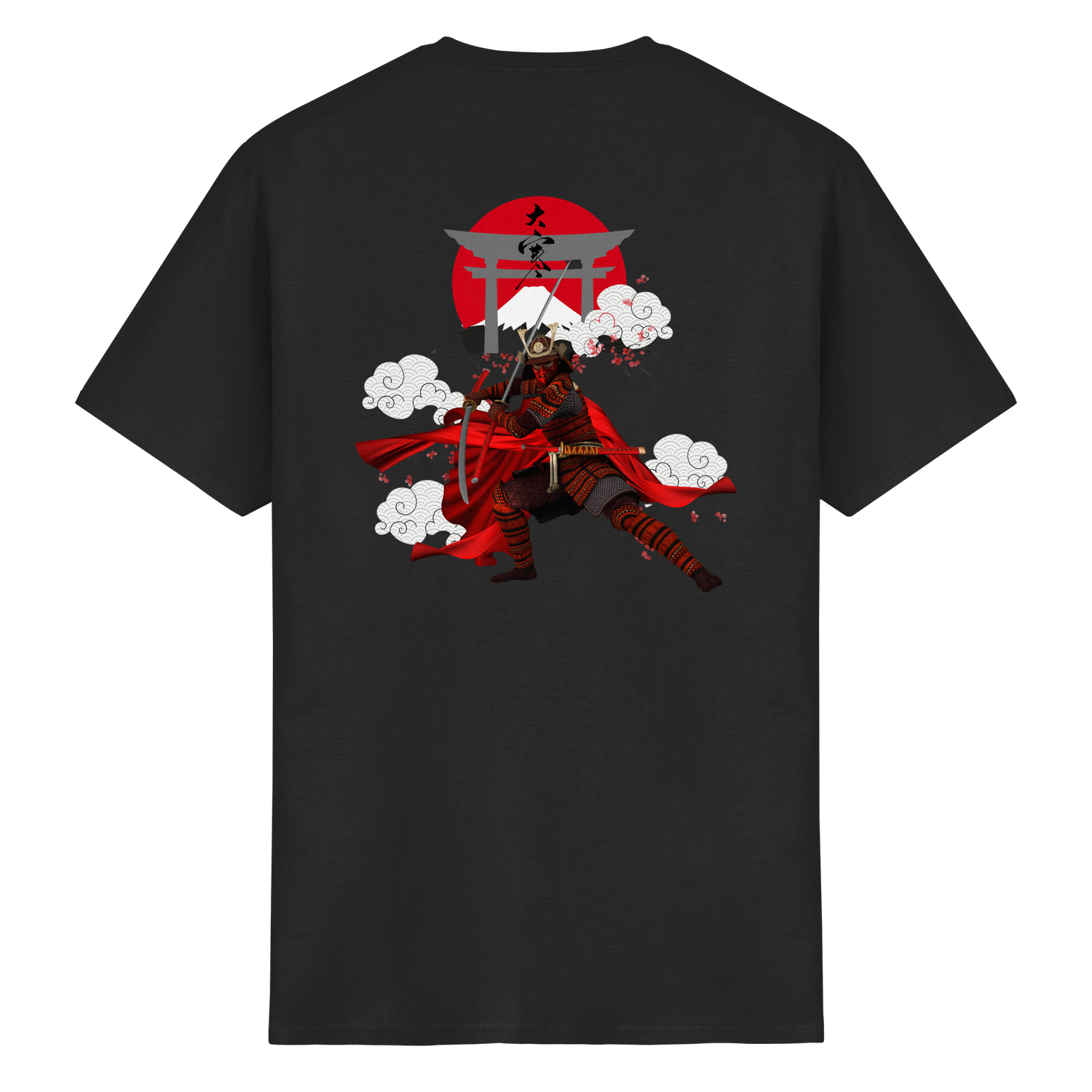 Schwarzes Samurai Japan T-Shirt