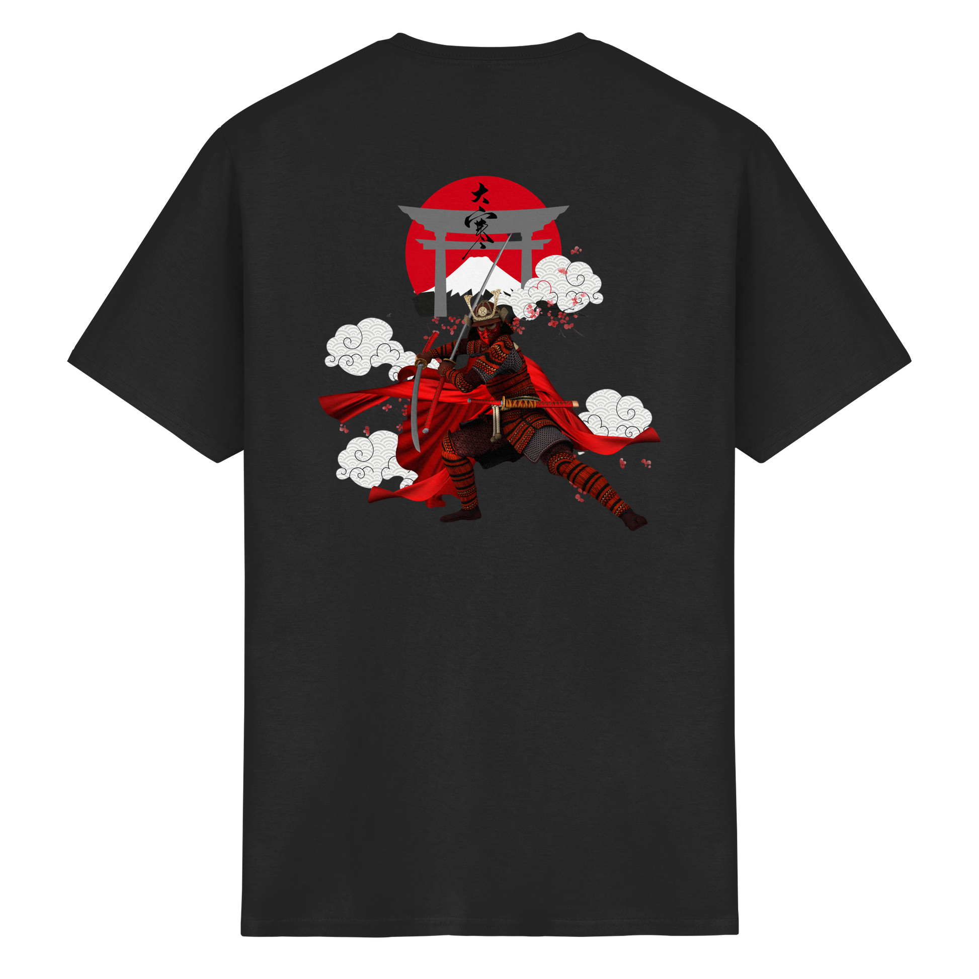 Schwarzes Samurai Japan T-Shirt
