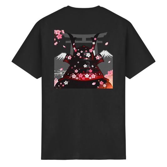 Schwarzes Sakura Samurai Japan T-Shirt