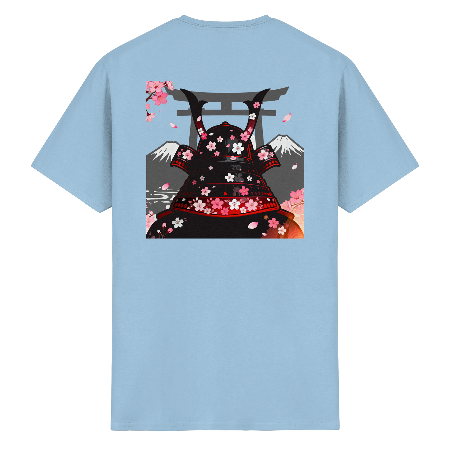 Light Blaues Sakura Samurai Japan T-Shirt
