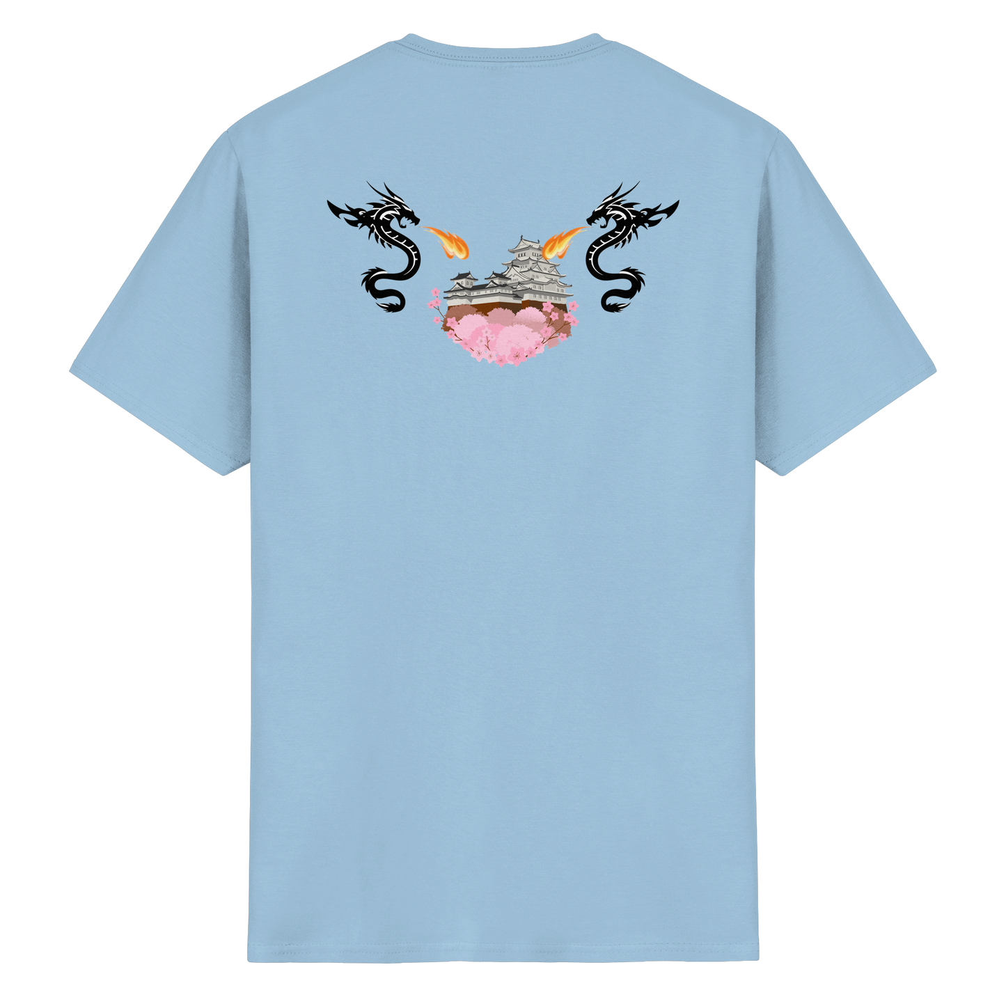 Light Blaues Drachenatem T-Shirt 