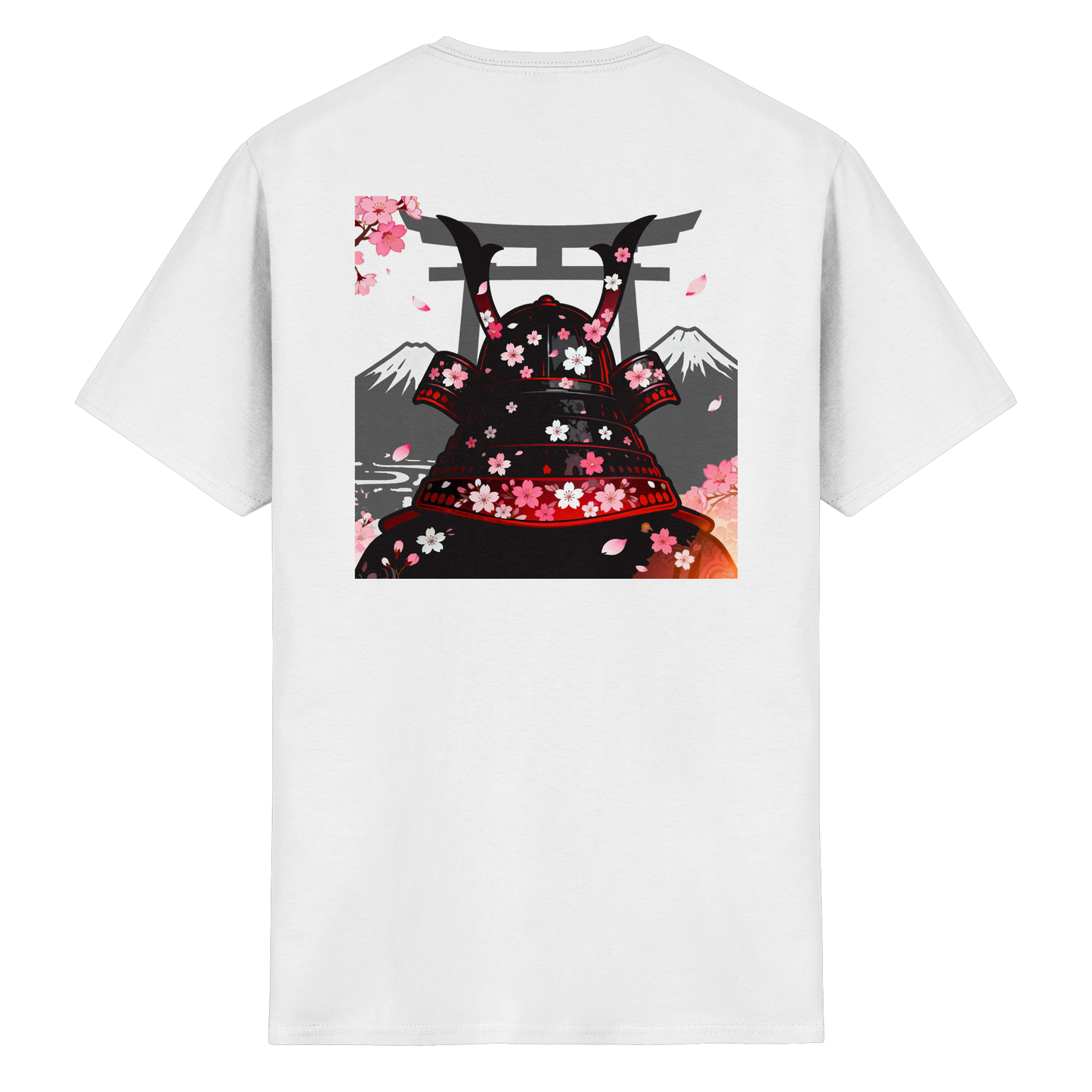 Weißes Sakura Samurai Japan T-Shirt