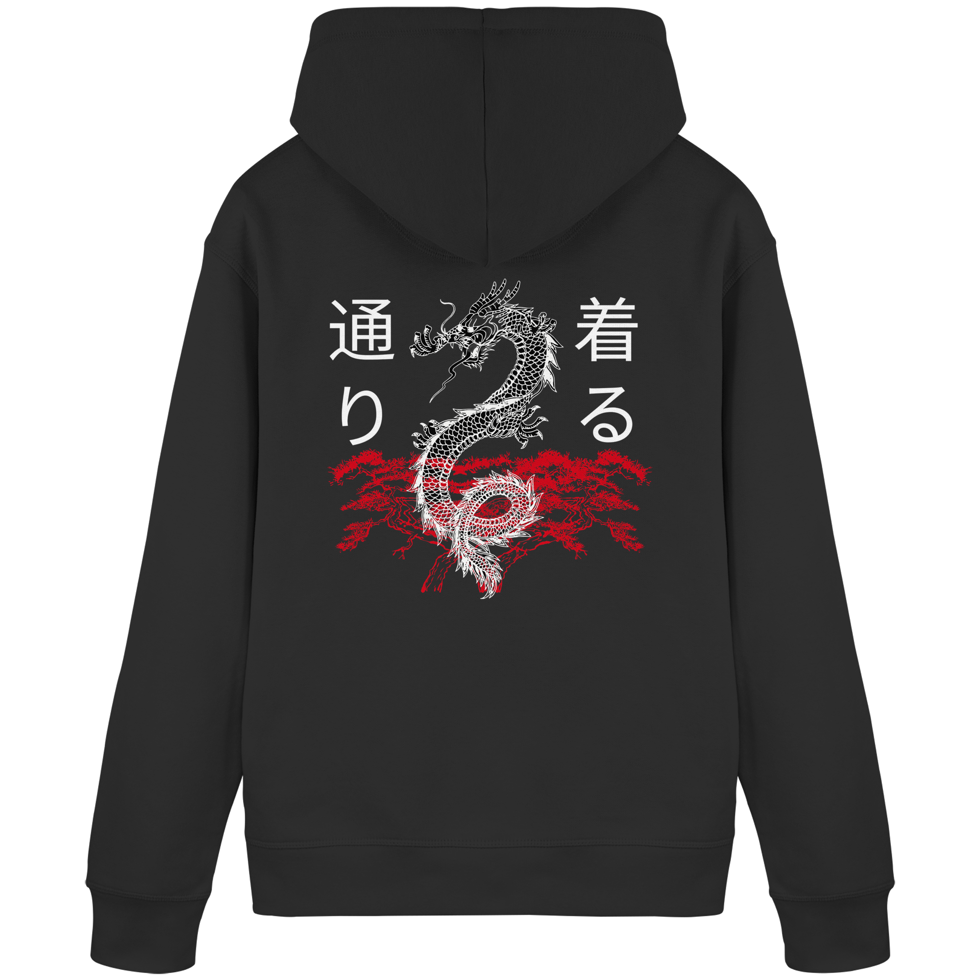 Schwarzer Drachen Hoodie