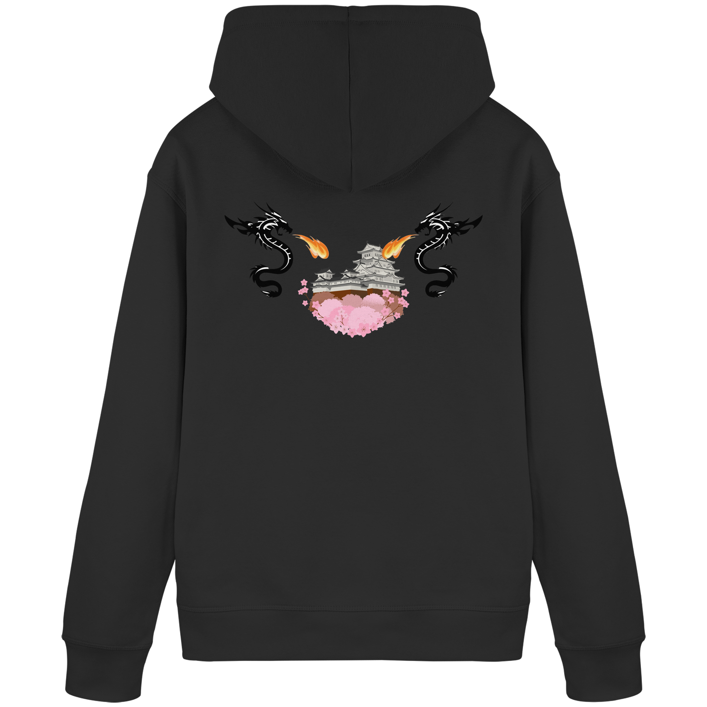 Schwarzer Drachenatem Hoodie