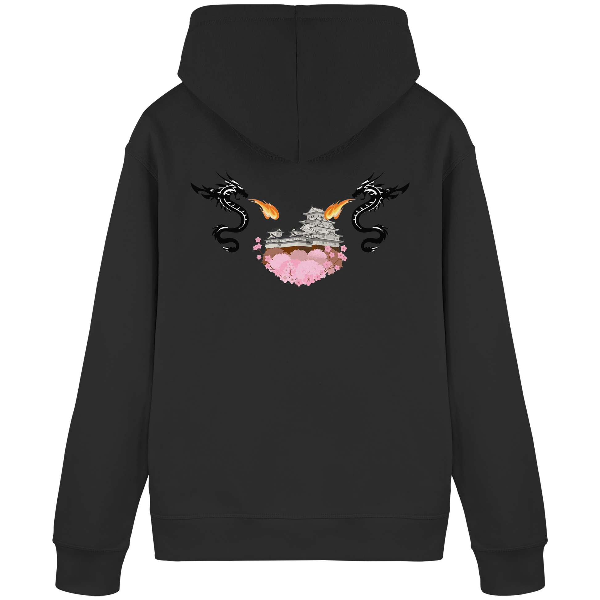 Schwarzer Drachenatem Hoodie