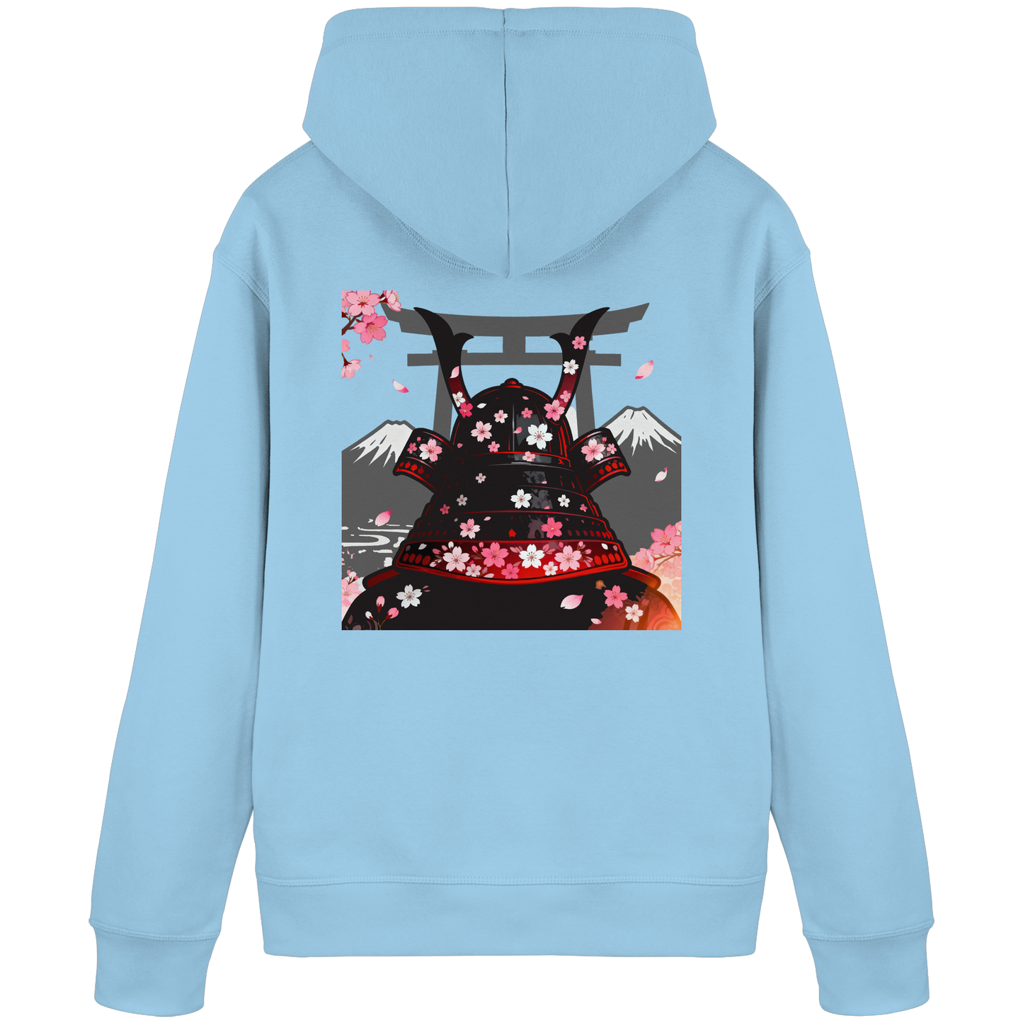 Sky Blauer Sakura Samurai Hoodie
