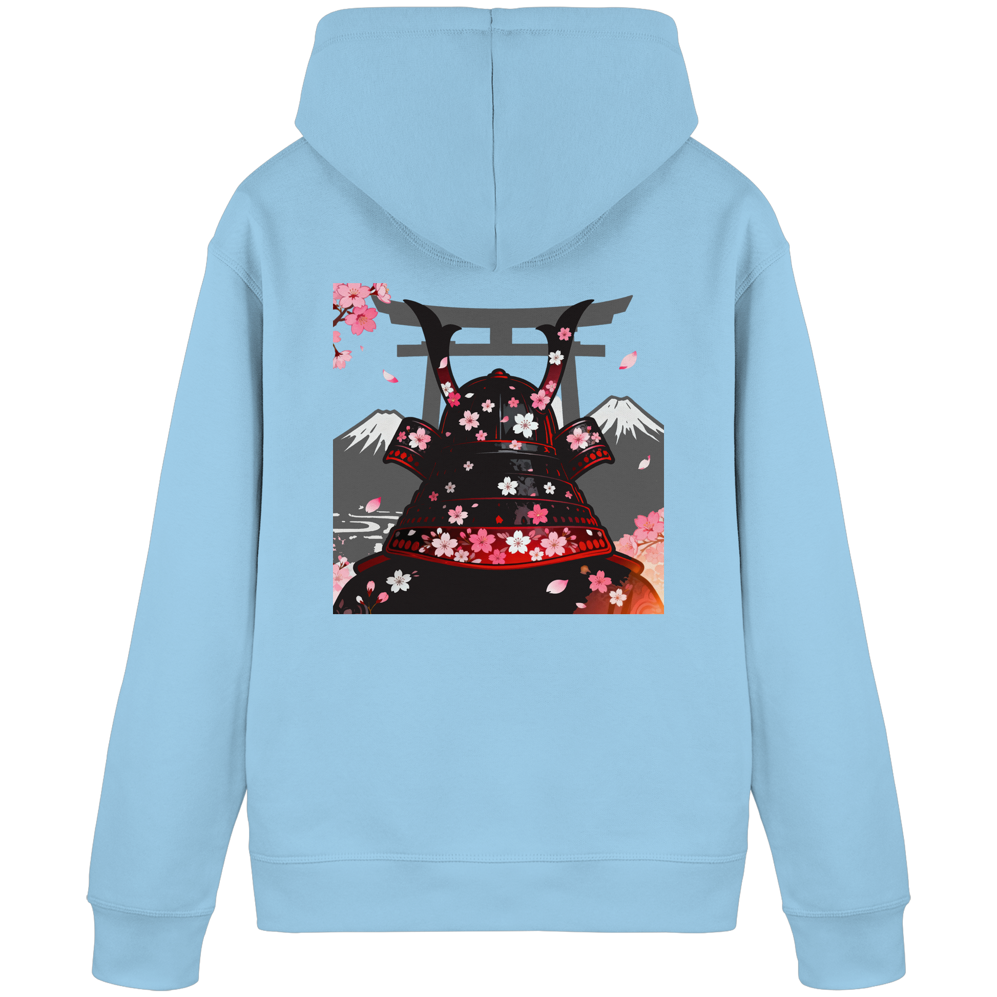 Sky Blauer Sakura Samurai Hoodie