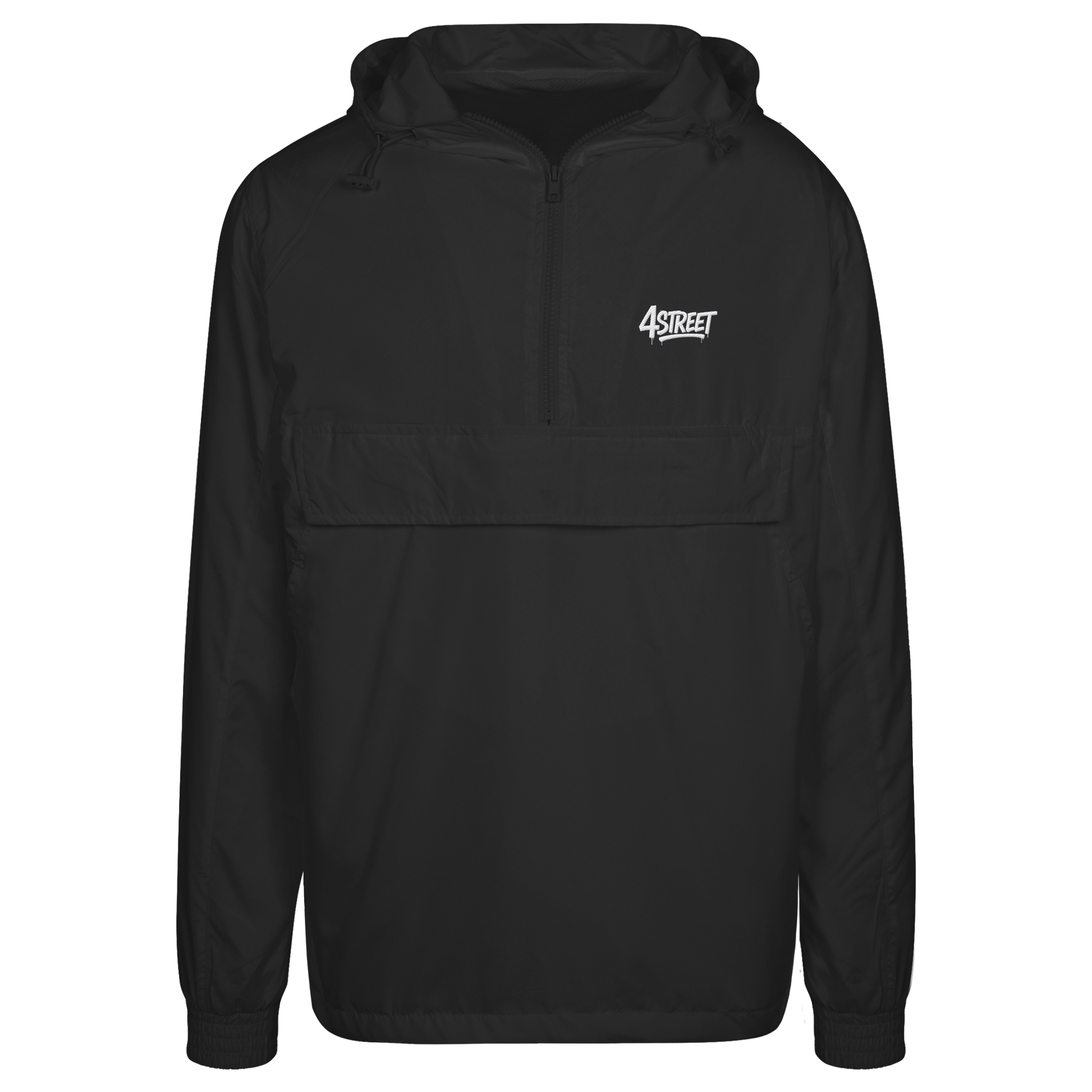 Schwarzer Windbreaker mit 4Street Logo